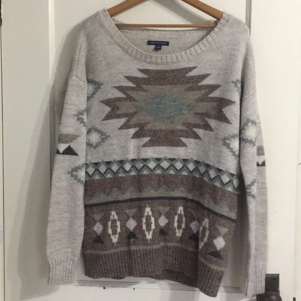 Aztec print sweater